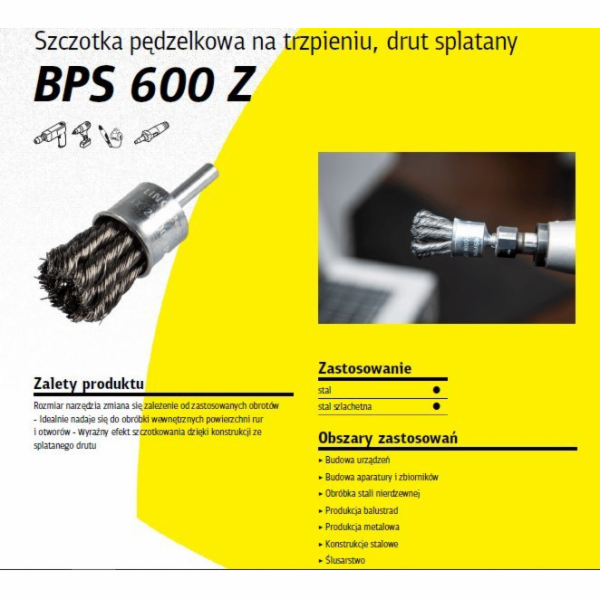 Klingspor kartáč 22 mm BPS600Z kroucený nerezový drát