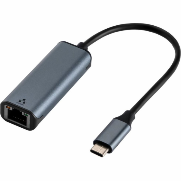 Art USB adaptér OEM-C6 USB-C - RJ45 šedý (OEM-C6)