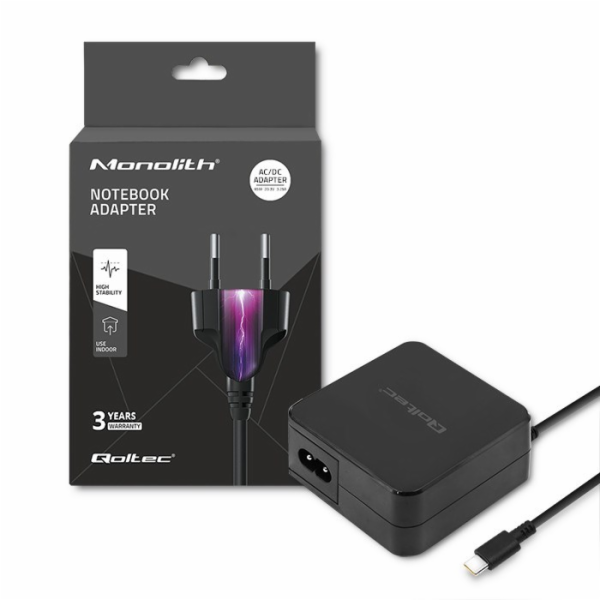 Qoltec 51027 Charger | 65W | 5-20.3V | 
