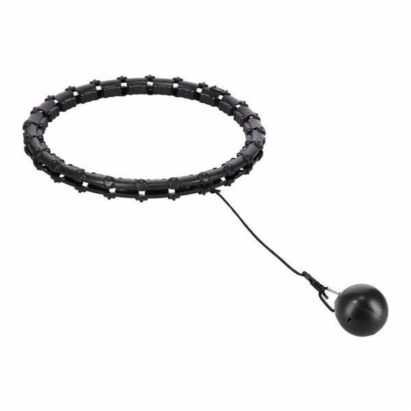 HMS Obruč HHW02 Hula Hoop černá s cvočky a závažím