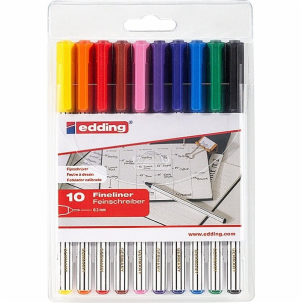 Edding Fineliner e-89 EF EDDING, 0,3 mm, 10 ks, různé barvy