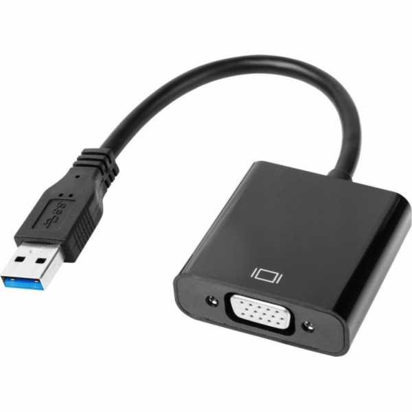 Quer USB adaptér KOM0984 USB-A - VGA černý (Quer)
