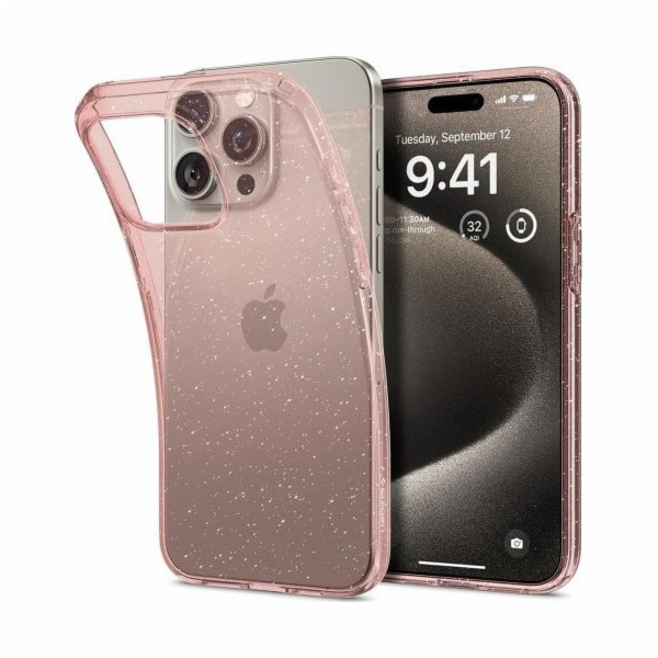 Spigen Liquid Crystal Glitter, růženín - iPhone 15 Pro Max