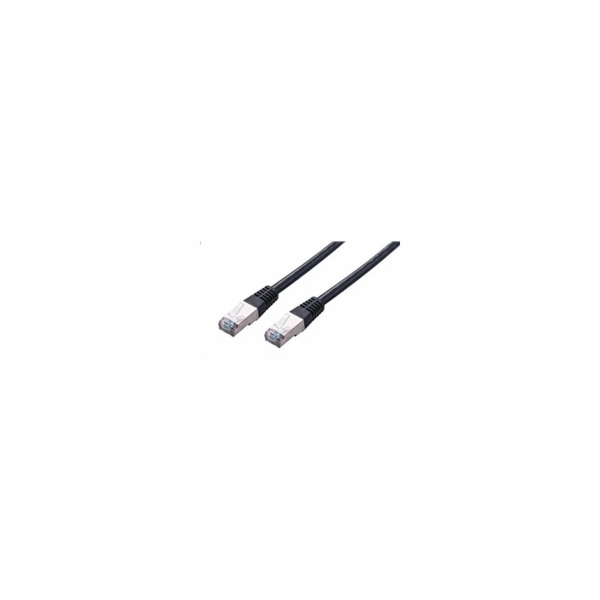 C-TECH kabel patchcord Cat5e, FTP, černý, 0,5m