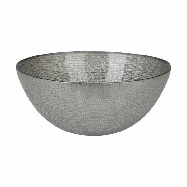 Koopman Stříbrná skleněná salátová mísa 21 cm