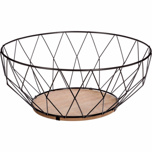 5five Stojan na ovoce Metal Basket Black Kitchen