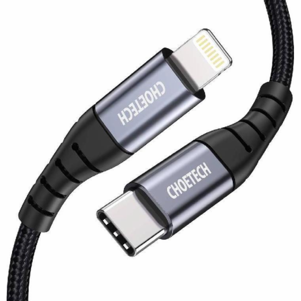 Choetech Kabel USB-C - Lightning 1,2 m černý (IP0039 ČERNÝ)