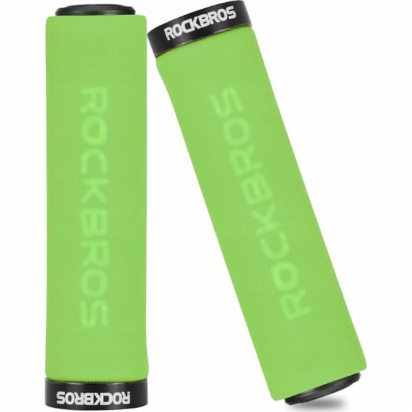 RockBros Gripy na řídítka , zelené a černé pěnové gripy, ...