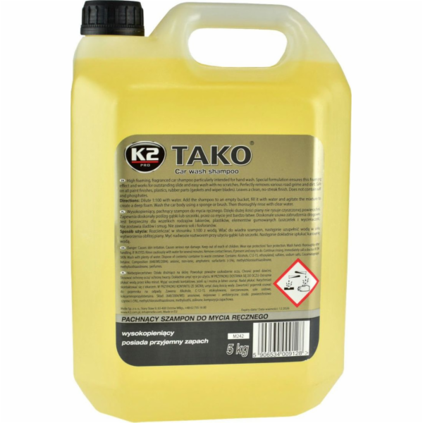 K2 Tako autošampon pro ruční mytí 5kg univerzální