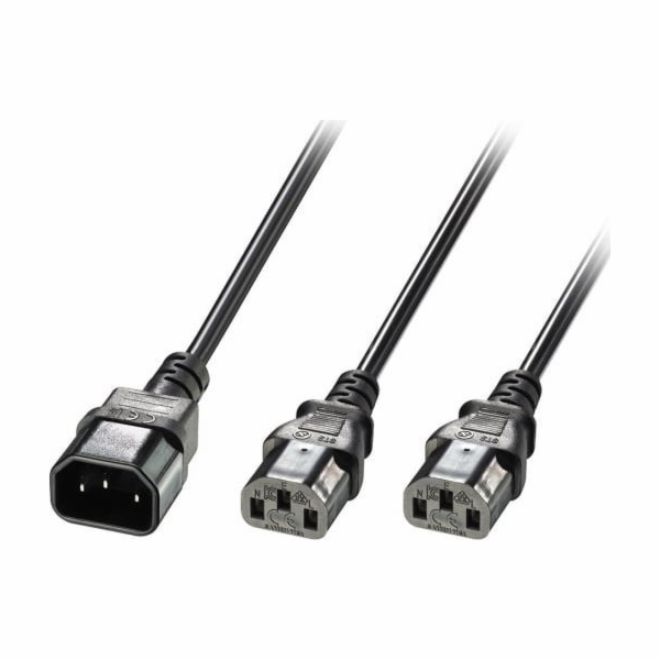 Lindy NAPÁJECÍ KABEL C14 NA 2 X C13/1M 30363 LINDY