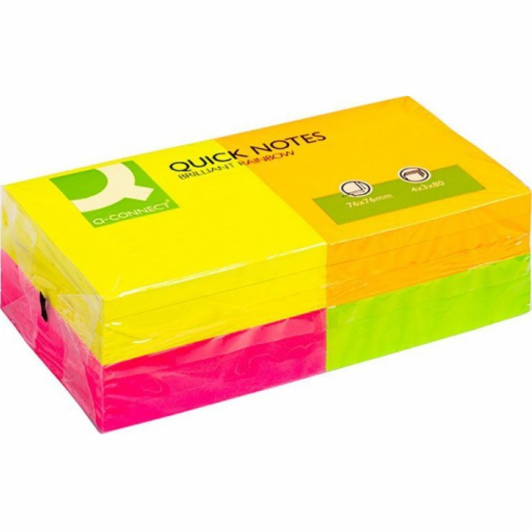 Q-Connect Samolepicí podložka Q-Connect Rainbow, 76x76 mm...