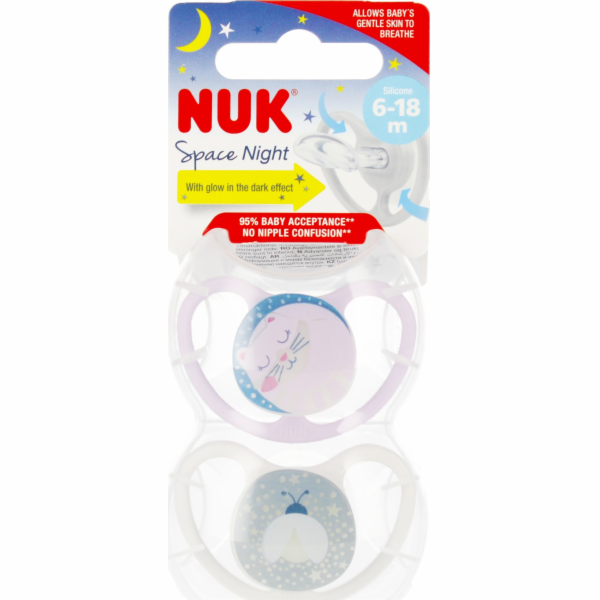 NUK NUK dudlík USP 2EL 6-18 SIL N/B SPA 10736619 6