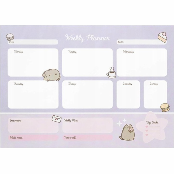 Pusheen - Týdenní diář z kolekce Moments, 54 stran A3