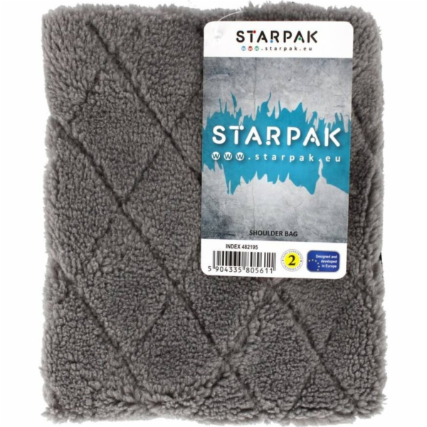 Starpak PLYŠOVÁ TAŠKA ŠEDÁ STK PB 6/72 W