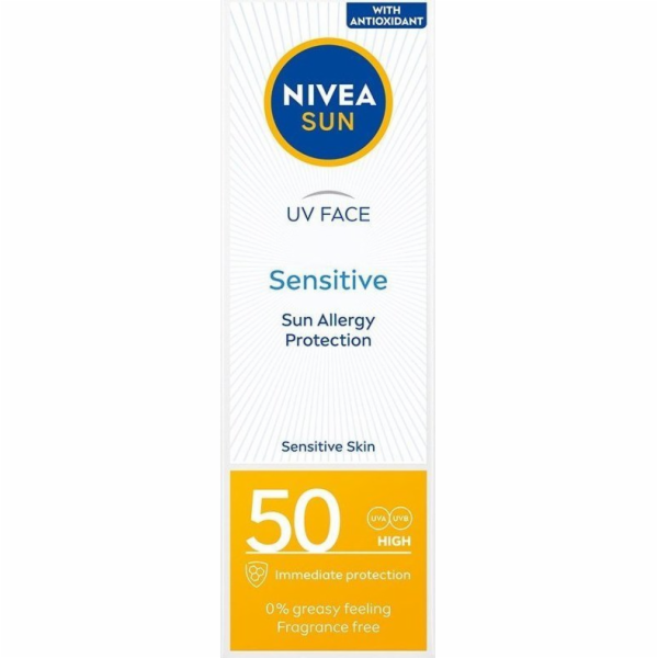 Nivea Sun Sensitive ochranný krém na obličej pro citlivou...
