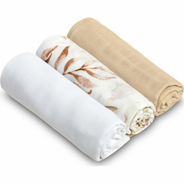 Sensillo béžové mušelínové pleny (balení - 3 ks)