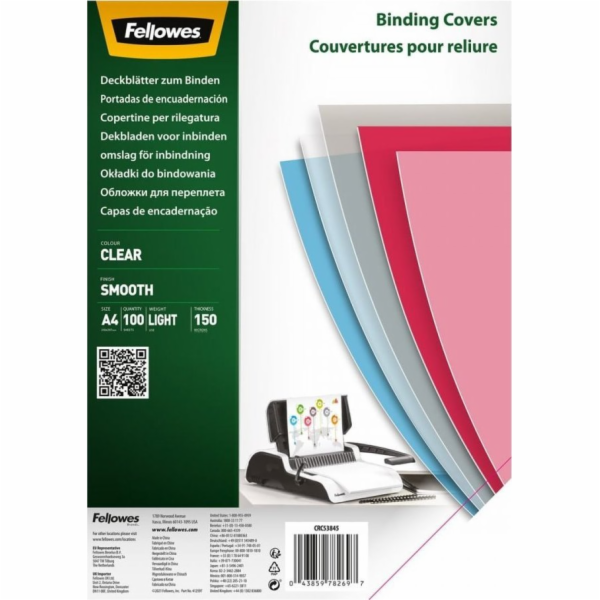 Fellowes Průhledné desky Smooth Binding A4/150µm (100 ks)