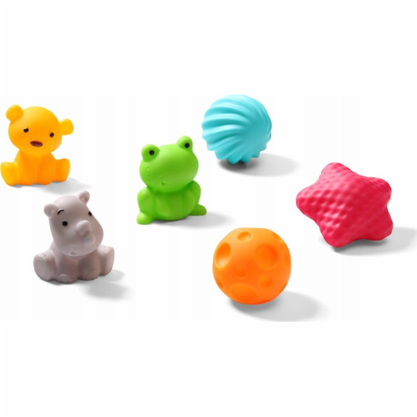 BabyOno Sada senzorických kuliček 1530, 6 kusů