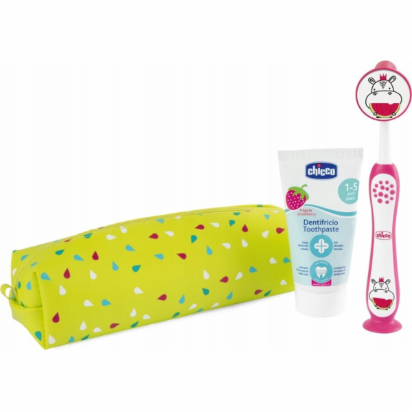 Chicco 175765 Zubní pasta + zubní kartáček + sada pouzder...