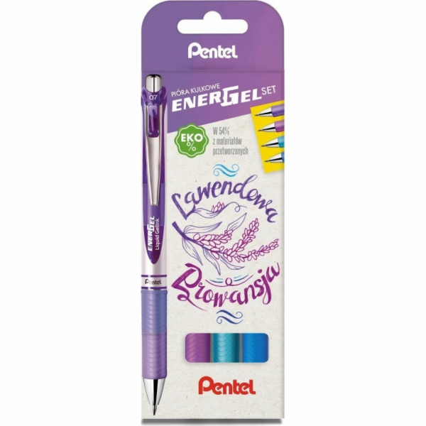 Pentel Gelové pero PENTEL BL77, 4 ks, levandulová barva P...