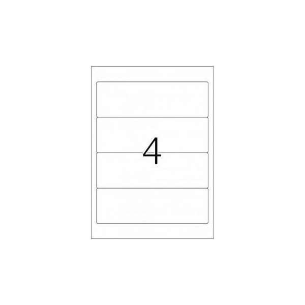 Mondi A4 IGEPA ETIKETY 190 X 61,0 MM BÍLÉ (100 ks)