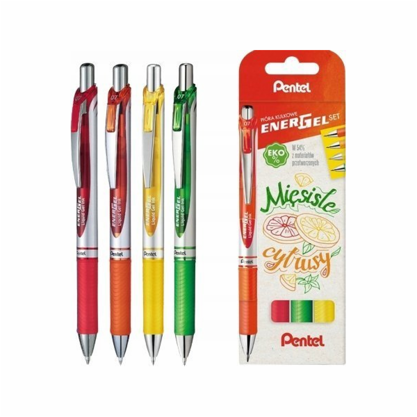 Pentel PENTEL BL77 kuličkové pero 4 ks, citrusové