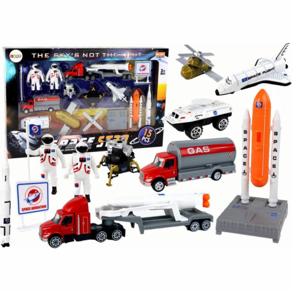 TRITON Sada figurek rakety LeanToys Space Truck, 15 dílků