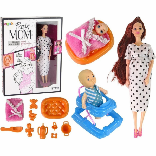 LeanToys Doplňky pro dlouhé vlasy pro těhotnou panenku