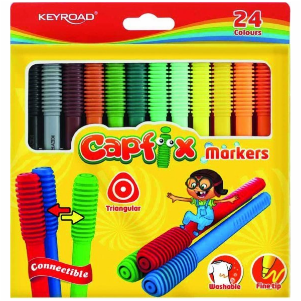 Keyroad Popisovače KEYROAD, trojúhelníkové, omyvatelné, s...