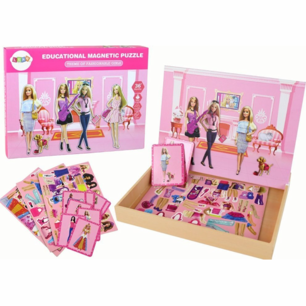 LeanToys Vzdělávací magnetická sada puzzle s motivem pro ...