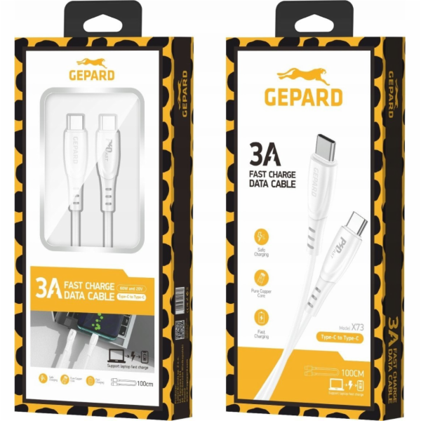 Gepard USB kabel USB-C - USB-C 1 m bílý (GEP CABCC60W)