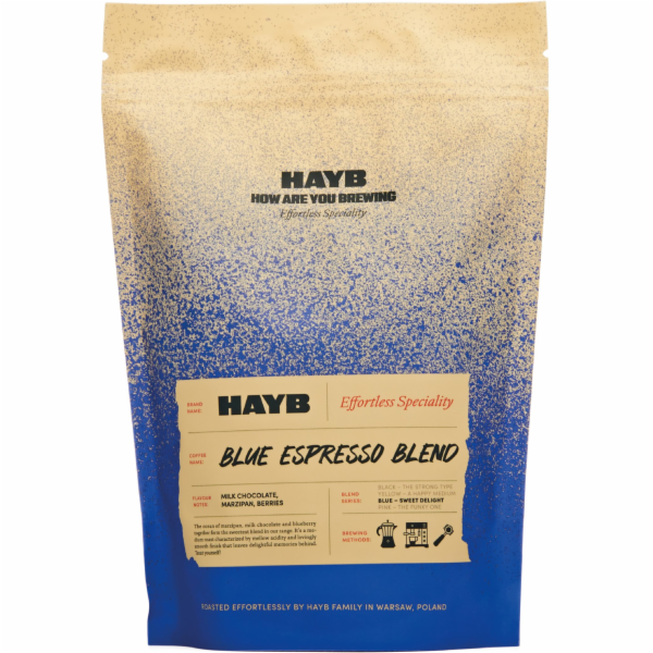HAYB Blue Espresso Blend kávová zrna 250 g