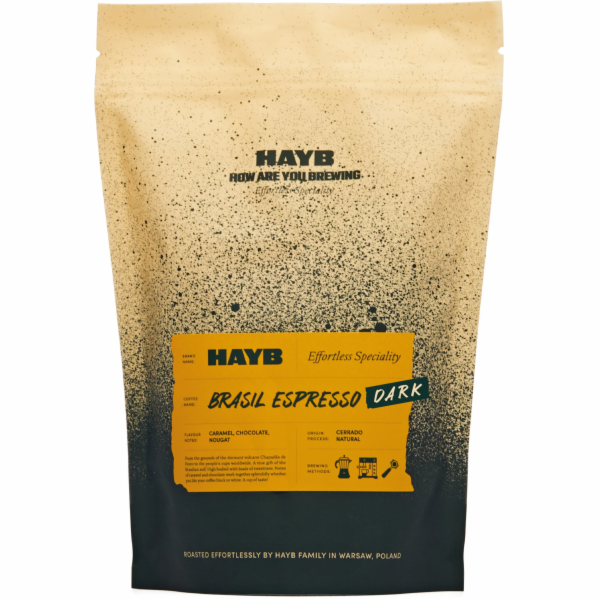 HAYB Brasil Espresso tmavá káva zrnková 250 g