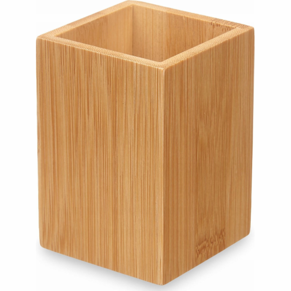 Berilo kelímek na zubní kartáček, čtvercový, bambus, 6,8 ...
