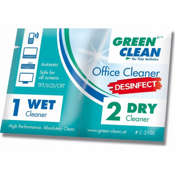 Green Clean Dezinfekční ubrousky Office Cleaner, 10 sad