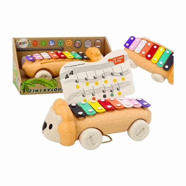 LeanToys Činely na kolečkách Dětský nástroj Barevný vzděl...