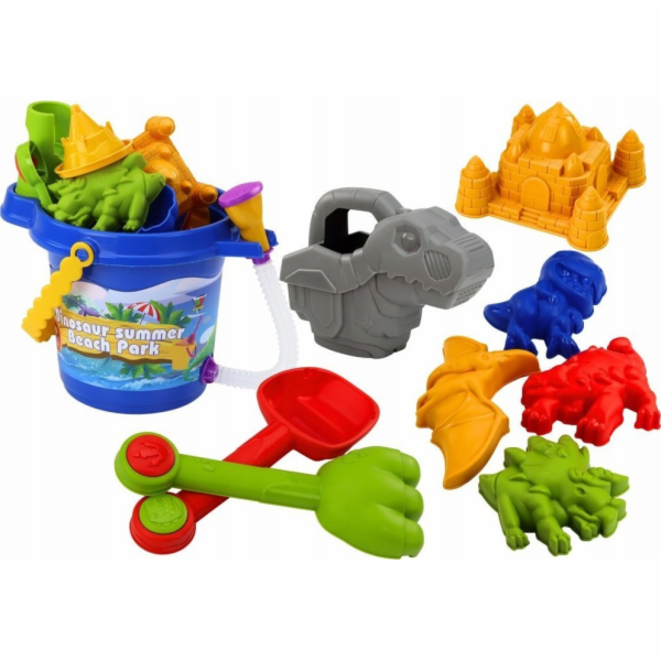 LeanToys Pískoviště , kbelík s lopatkou do sprchy, hrábě,...