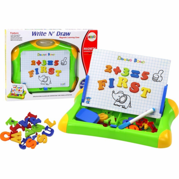 LeanToys Magnetická vzdělávací tabule s písmeny, čísly a ...