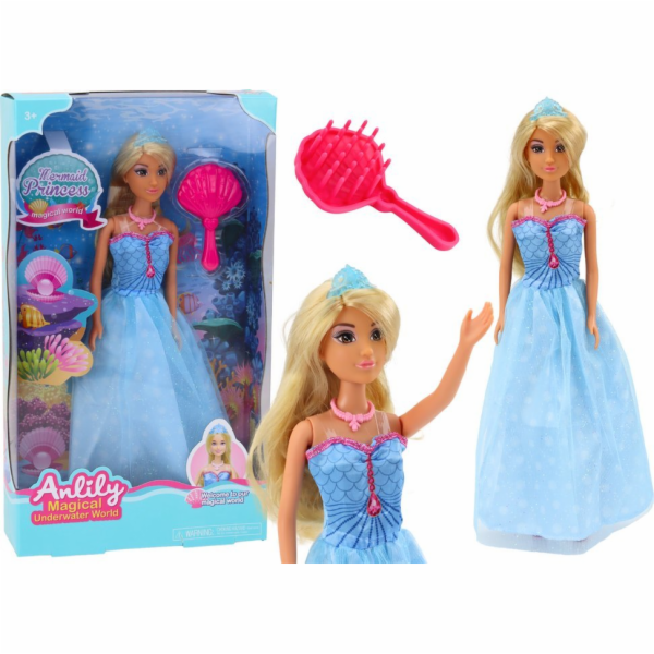 LeanToys Anlily panenka mořská panna princezna modré šaty...