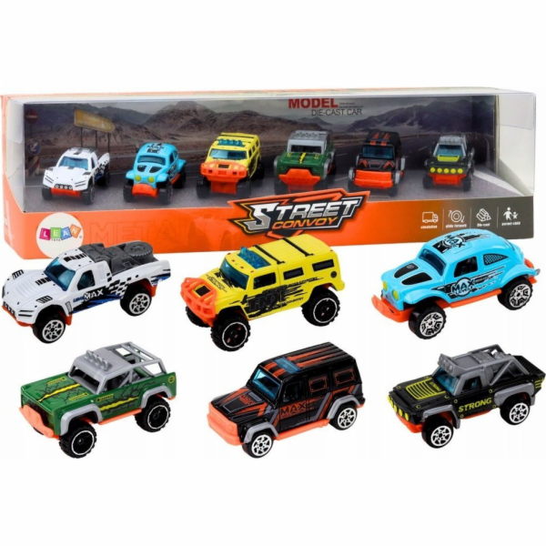 LeanToys Sada terénních vozidel 1:64, 6 dílů