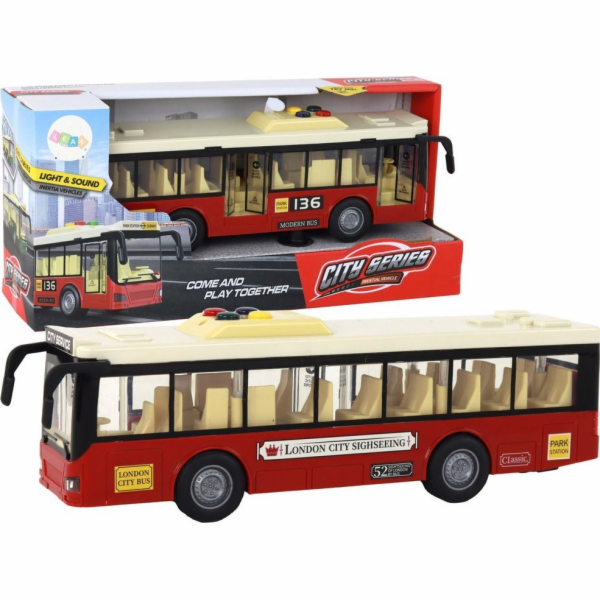 LeanToys Bateriové osvětlení autobusu Zvuky Červené město...