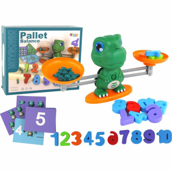 LeanToys Vzdělávací hračka s dinosaurem v měřítku, matema...