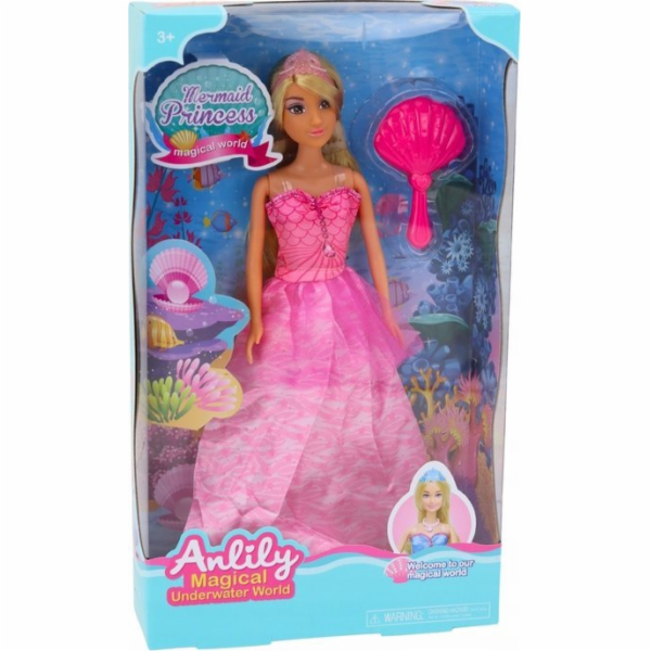 LeanToys Anlily panenka mořská panna princezna růžové šat...