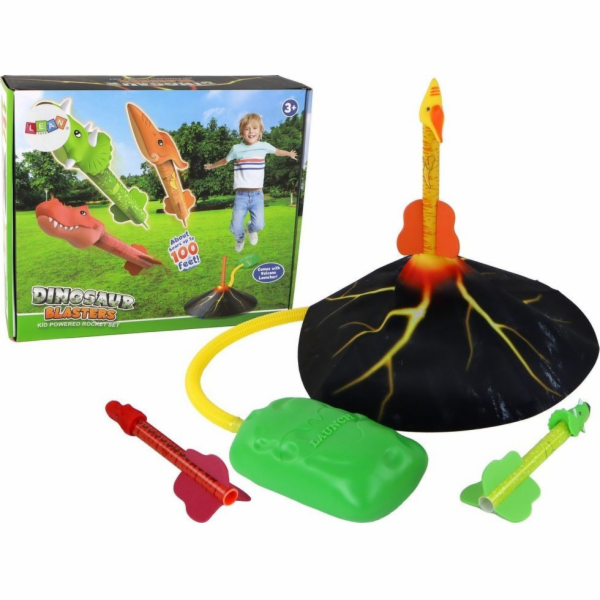 LeanToys Hra Volcano Rocket Launcher s dinosaury pro domá...