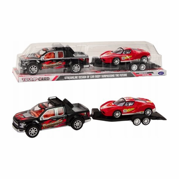 LeanToys Auto Pickup s odtahovkou Návěs Sportovní vůz Ter...