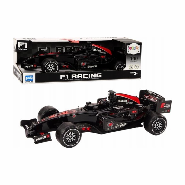 LeanToys Závodní sportovní vůz F1 s motorem 1:10, černé z...