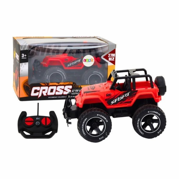 LeanToys Dálkově ovládané terénní auto RC 1:18 červené