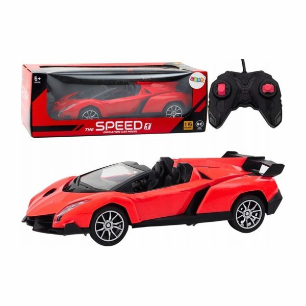 LeanToys Auto Dálkově ovládané sportovní auto RC 1:16 čer...