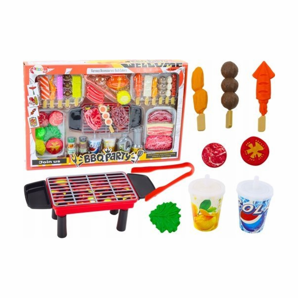 LeanToys Sada na grilování na párty , jídlo, nápoje, zele...