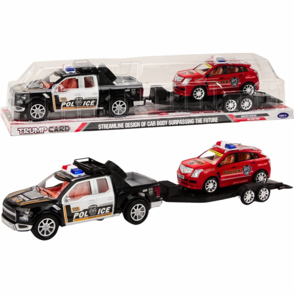 LeanToys policejní sada auto pickup terénní odtahovka pří...